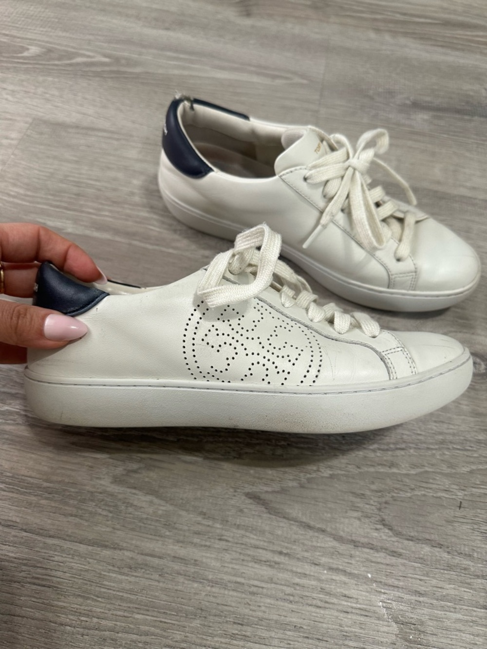 Tory Burch White Sneakers - Picture 2 of 7